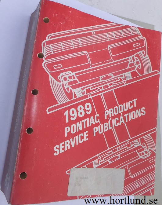 1989 Pontiac Product Service Publications alla modeller