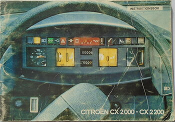 1975 Citroën CX 2000 - CX 2200 Instruktionsbok