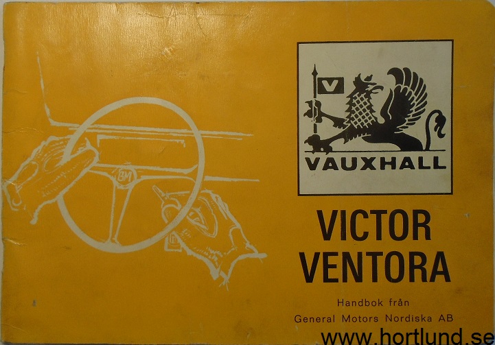 1970 Vauxhall Victor Ventora Handbok svensk