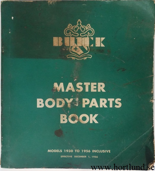 1956 - 1930 Buick Master Body Parts Book