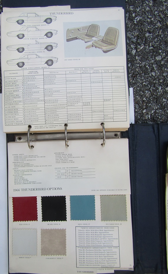 1966 Ford Dealer Album Colors & Trim Selections - 3