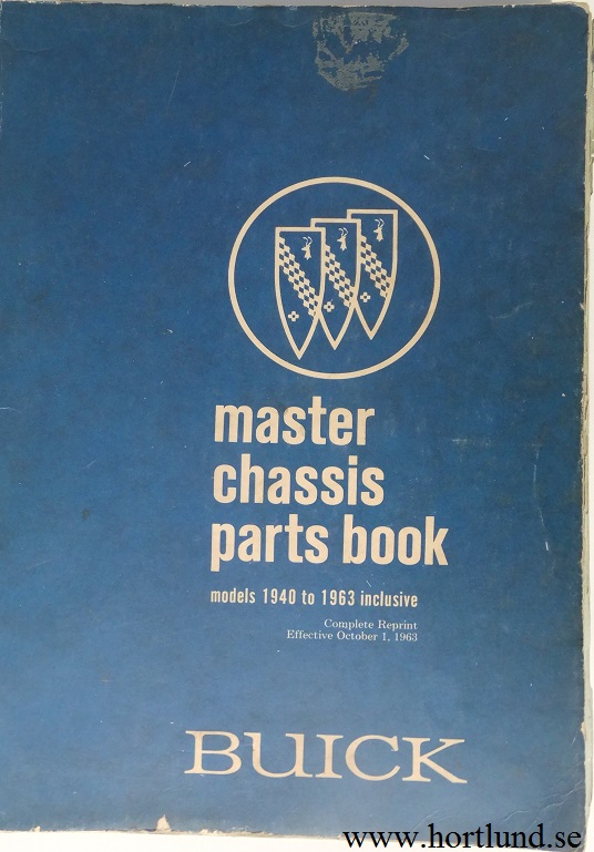 1963 - 1940 Buick Master Chassis Parts Book