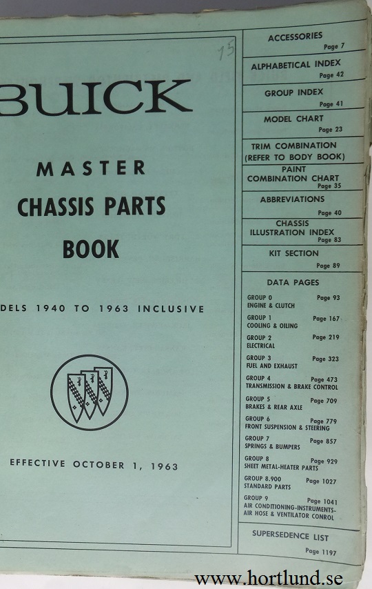 1963 - 1940 Buick Master Chassis Parts Book - 2