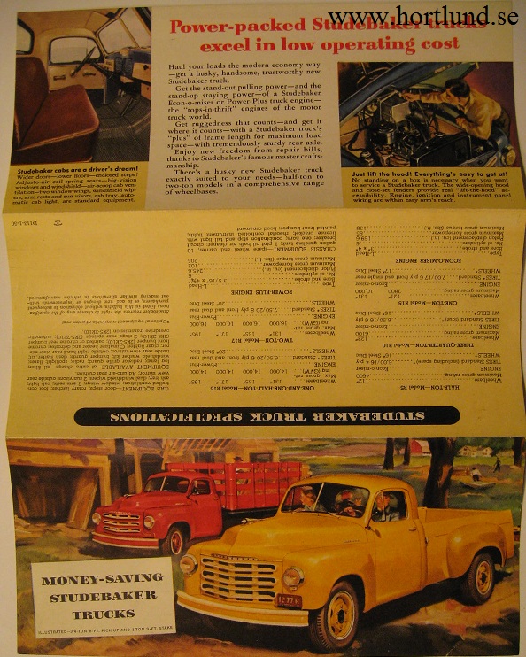 1950 Studebaker Truck broschyr - 3