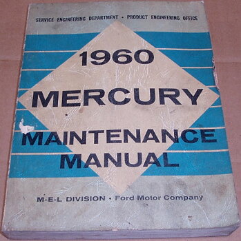 1960 Mercury Maintenance Manual