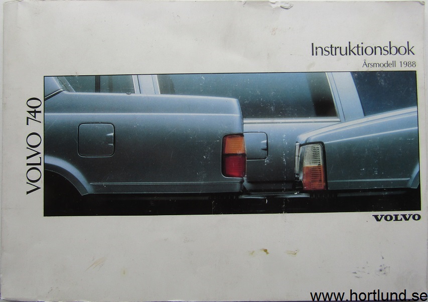 1988B Volvo 740 Instruktionsbok - 2