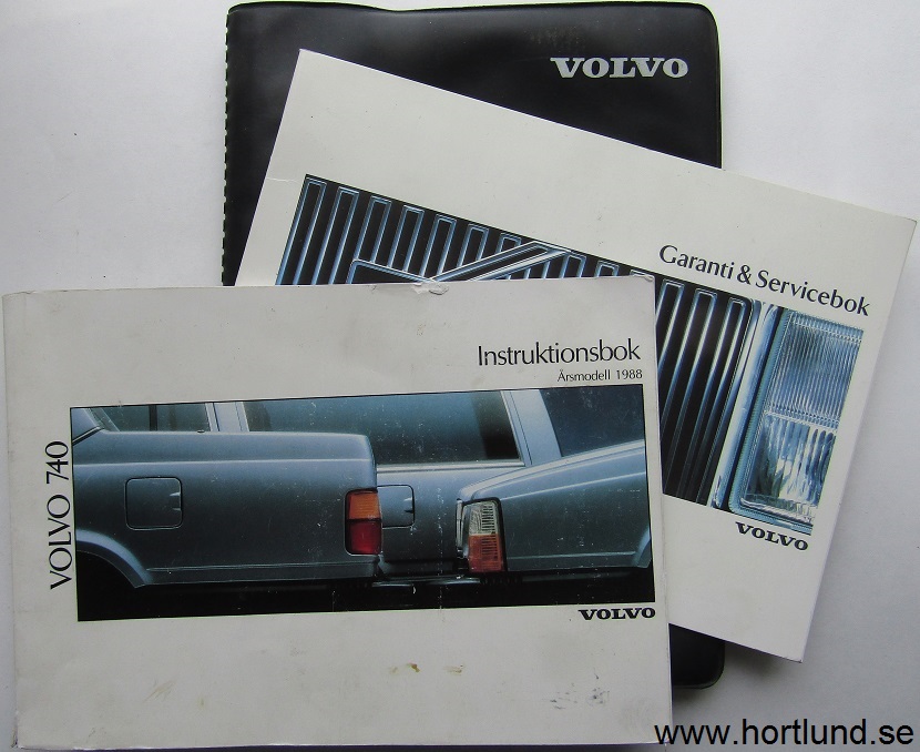 1988B Volvo 740 Instruktionsbok