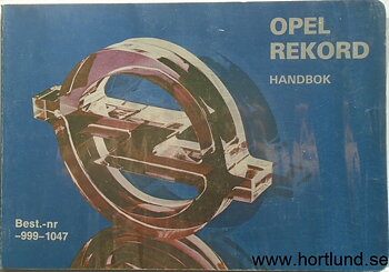 1980 Opel Rekord Handbok maj-80