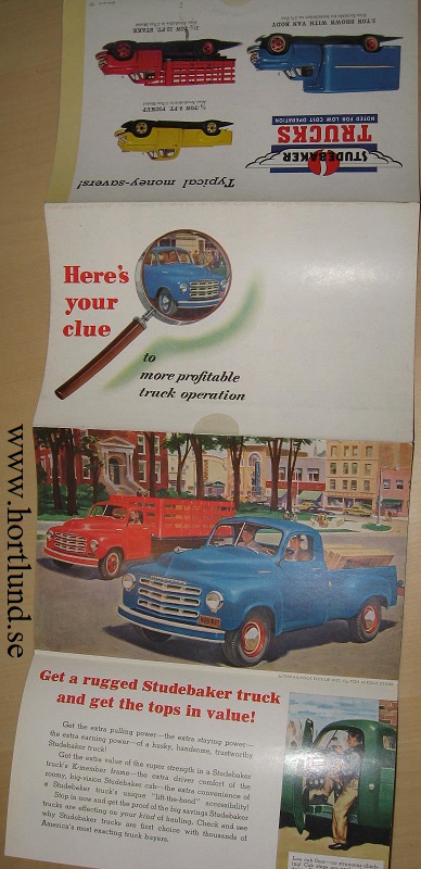 1950 Studebaker Truck broschyr "Here's your clue..." - 2
