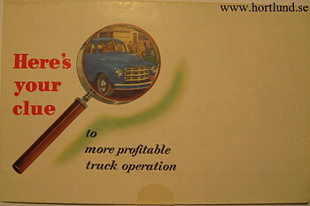 1950 Studebaker Truck broschyr "Here's your clue..."