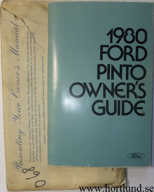 1980 Ford Pinto Owner's Guide