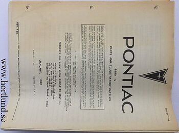 1990 Pontiac U Trans Sport Parts and Illustration Catalog
