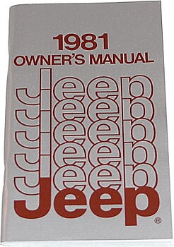 1981 Jeep Owner's Manual alla modeller