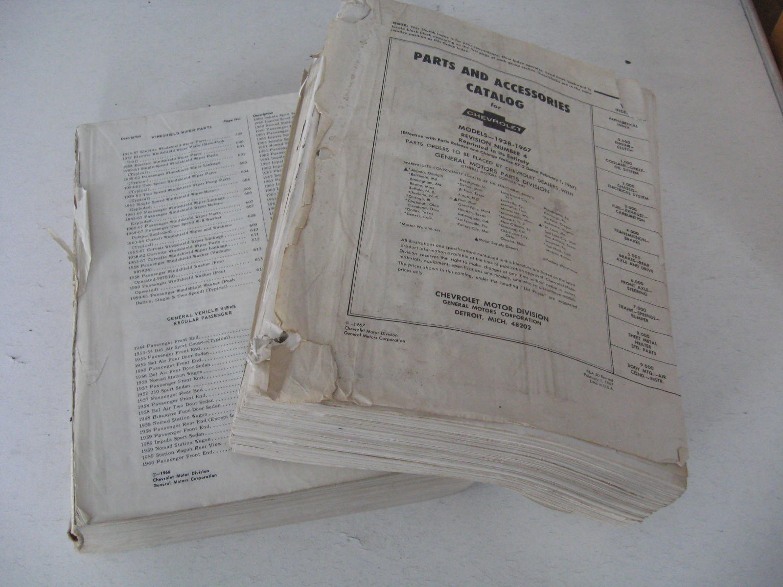 1938 - 1967 Master Parts List and Illustration Catalog