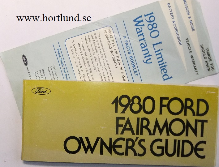 1980 Ford Fairmont Owner's Guide