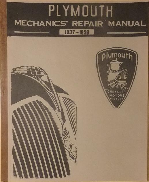 1937-1938 Plymouth Mechanics' Repair Manual