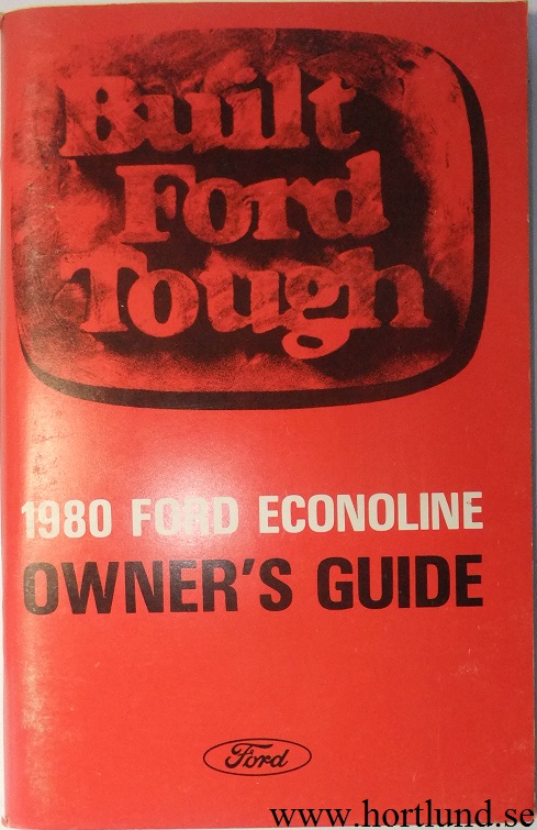 1980 Ford Econoline Van Owners Guide