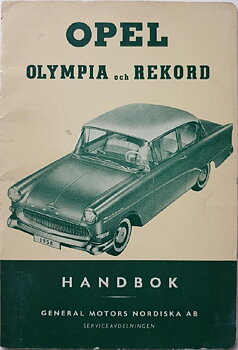 1958 Opel Olympia och Rekord Handbok 3:a utg.