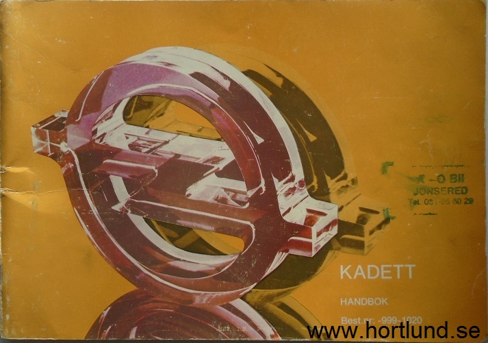 1982 Opel Kadett Handbok