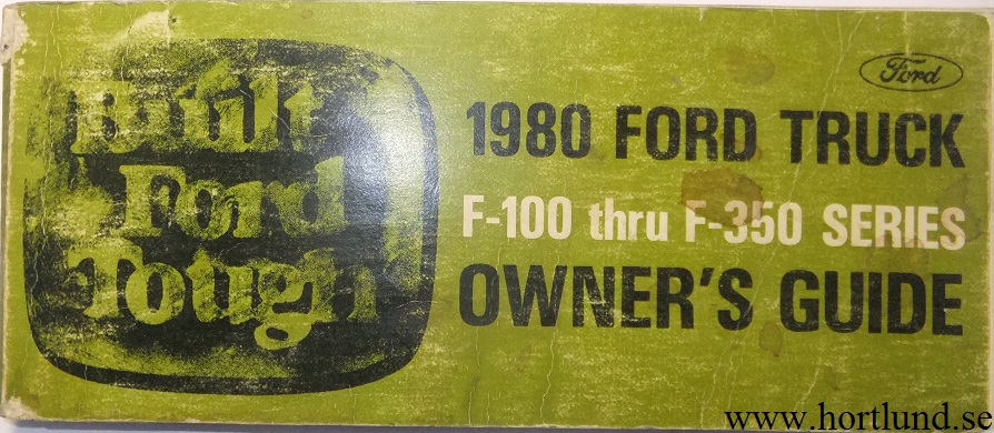 1980 Ford Truck F-100-350 Owner's Guide