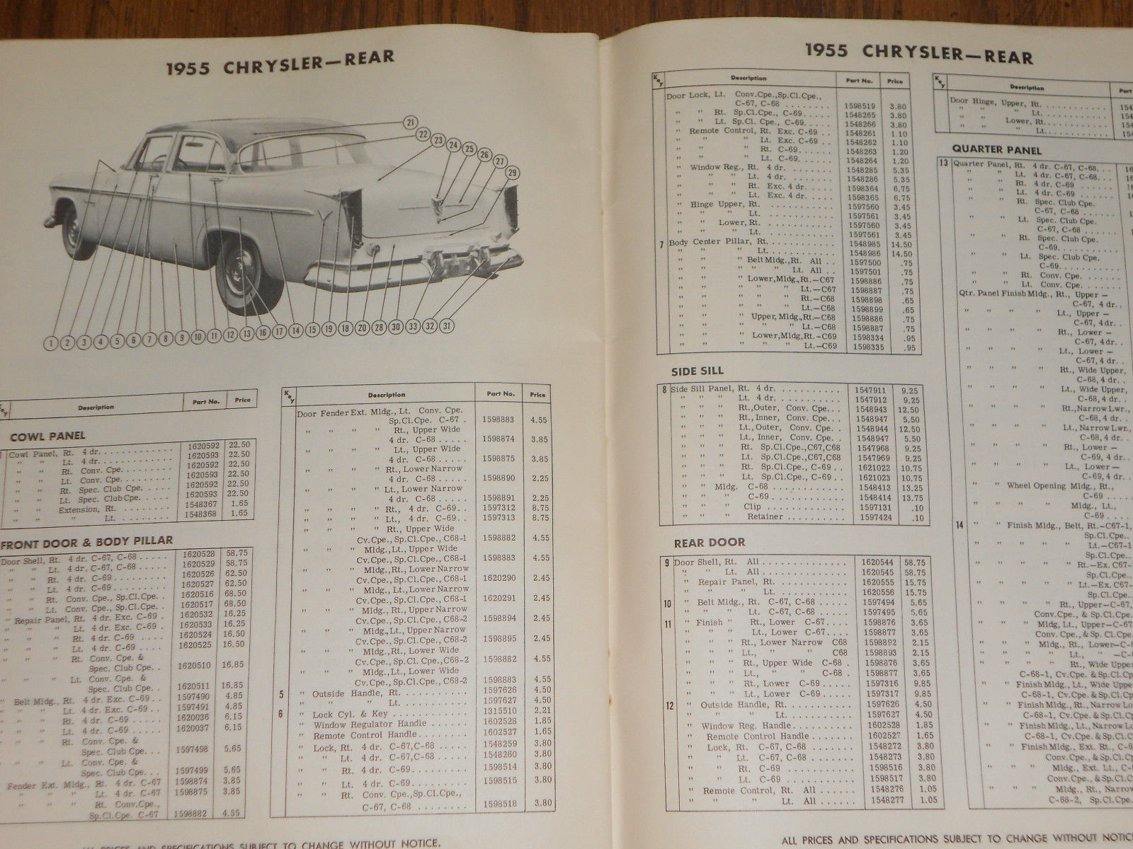1951 - 1955 Plymoyth Dodge De Soto Chrysler Body & Sheet Metal Parts Catalog - 6
