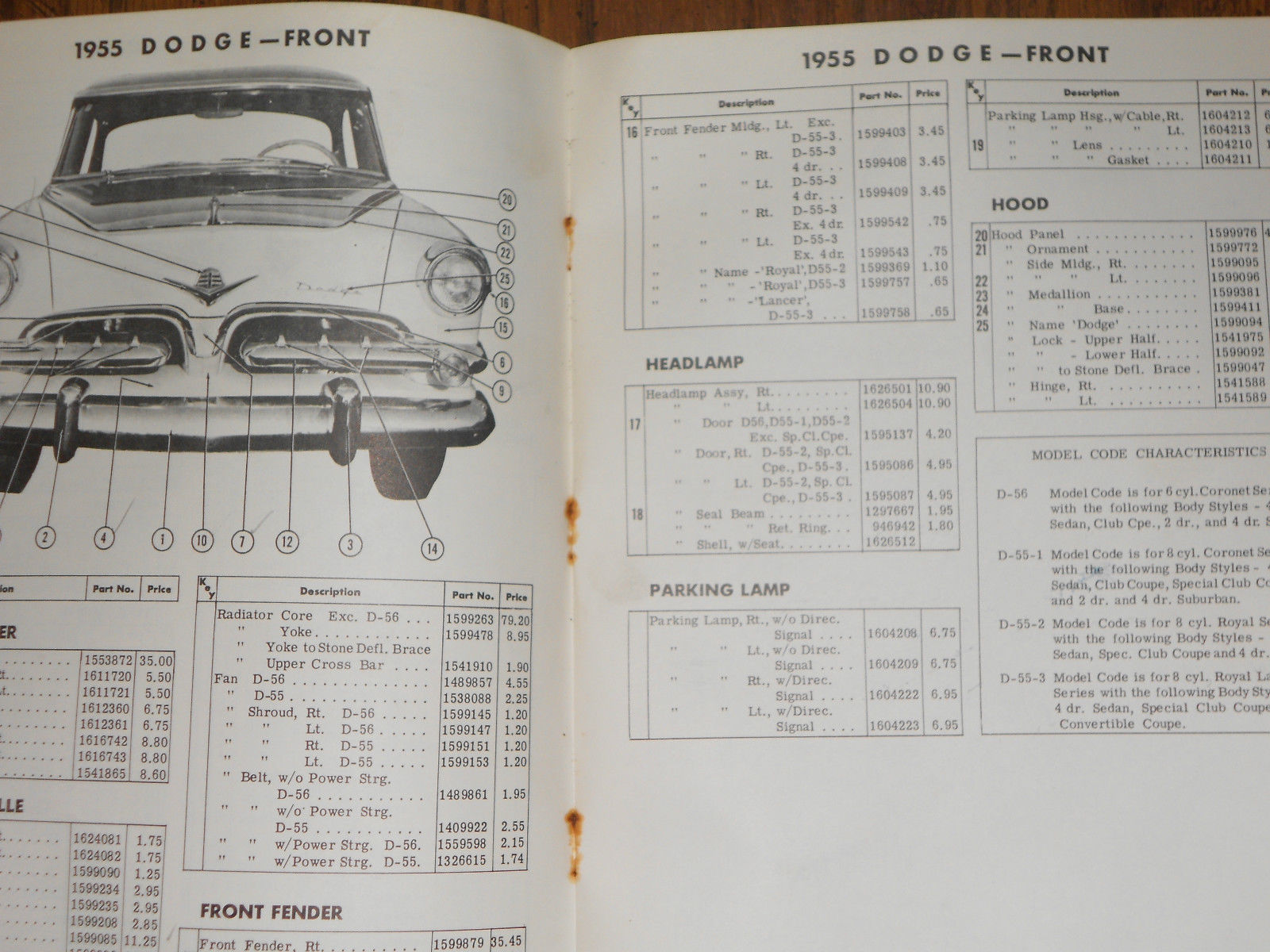 1951 - 1955 Plymoyth Dodge De Soto Chrysler Body & Sheet Metal Parts Catalog - 4