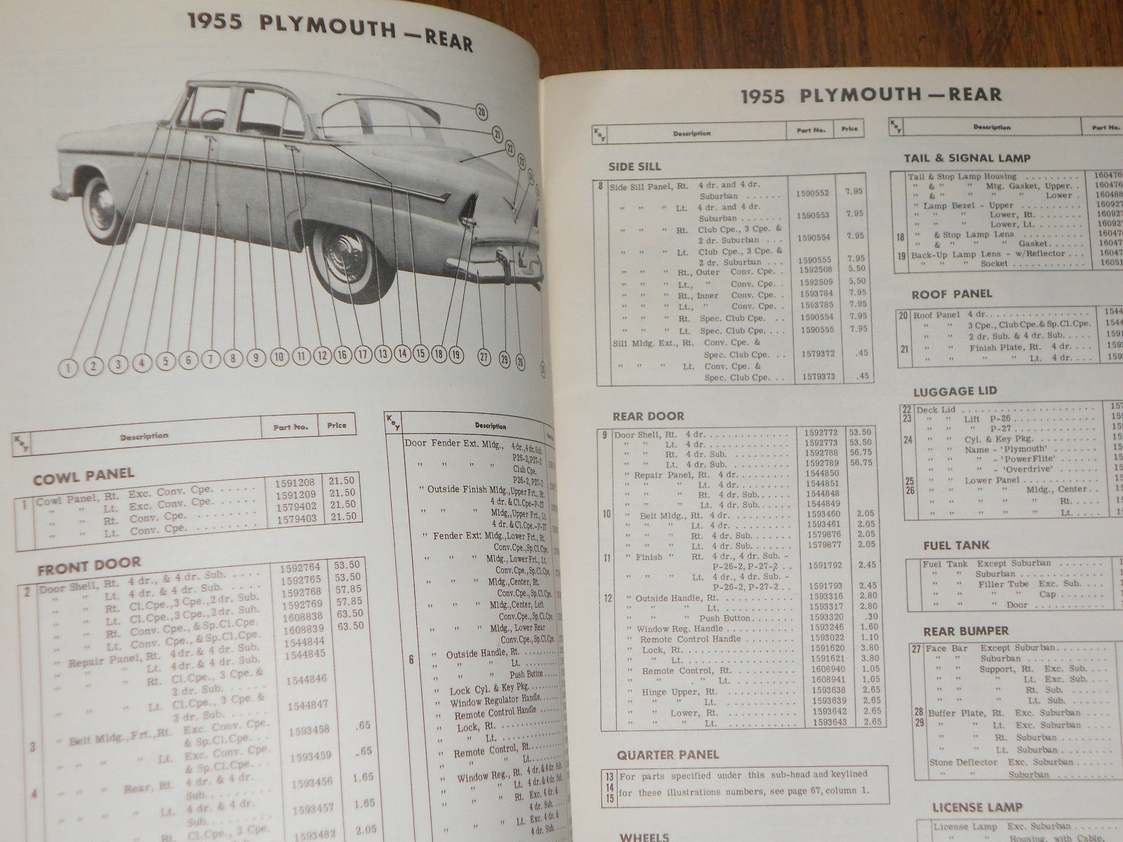 1951 - 1955 Plymoyth Dodge De Soto Chrysler Body & Sheet Metal Parts Catalog - 3