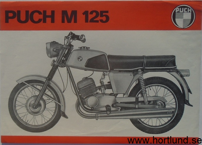 1966-1970 Puch M 125 broschyr svensk
