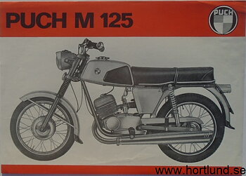 1966-1970 Puch M 125 broschyr svensk