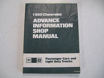 1980 Chevrolet Advance Information Shop Manual