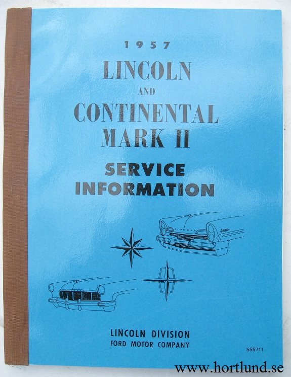 1957 Lincoln och Continental Mark II Service information