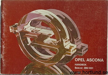 1982 Opel Ascona Handbok