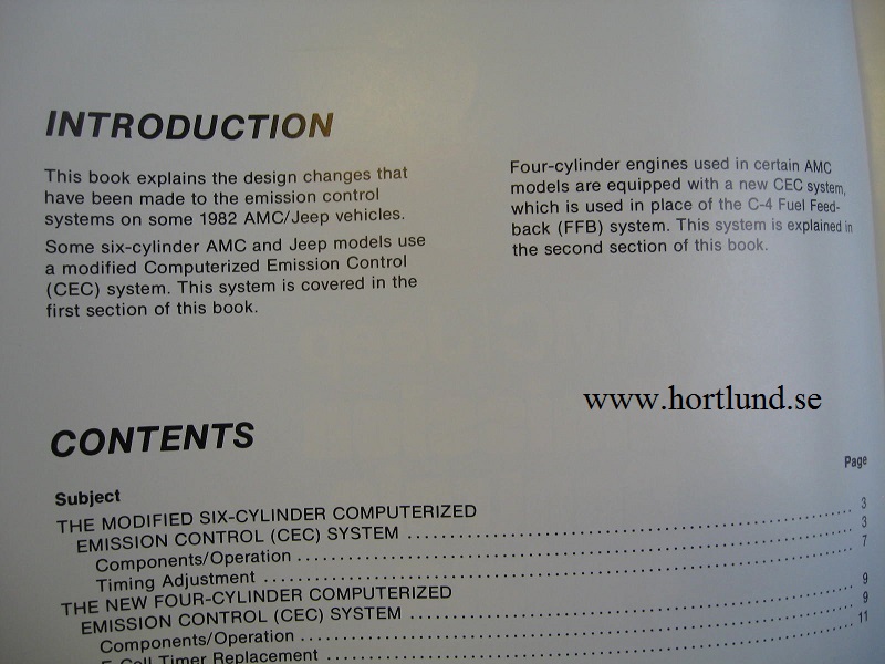 1982 AMC / Jeep Emission Controls Update - 2