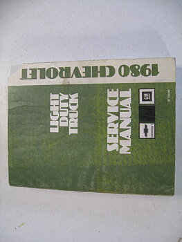 1980 Chevrolet Light Duty Truck Service Manual