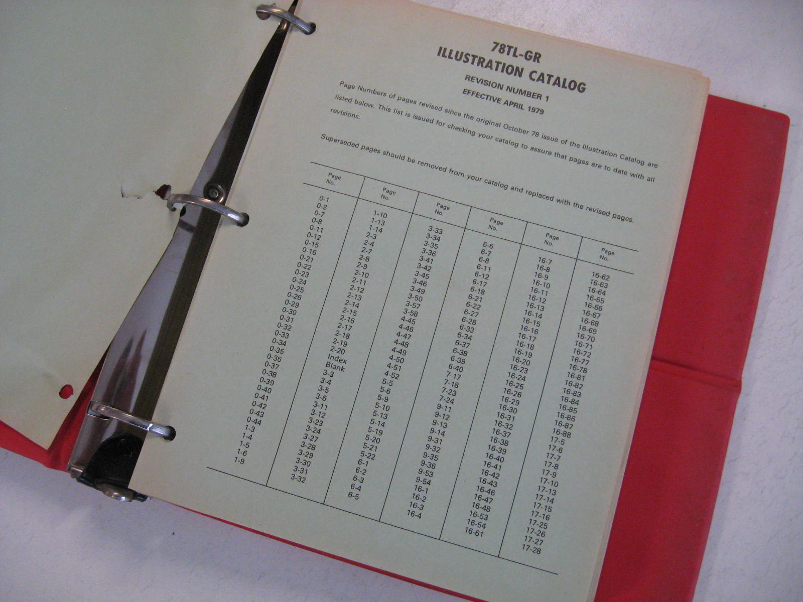 1980 Chevrolet Truck Illustration Catalog Revision number 1 78TL-GR