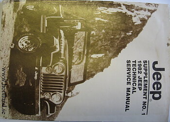 1983 Jeep Technical Service Manual supplement