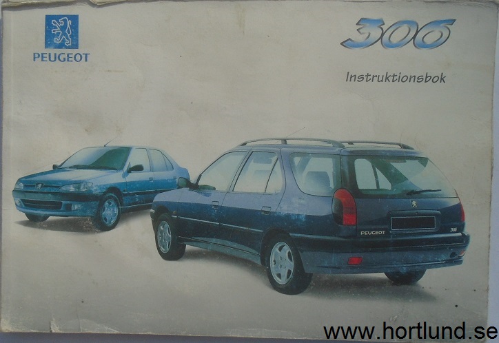 1998 Peugeot 306 Instruktionsbok