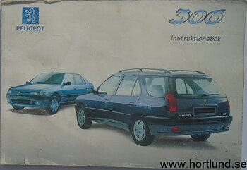 1998 Peugeot 306 Instruktionsbok