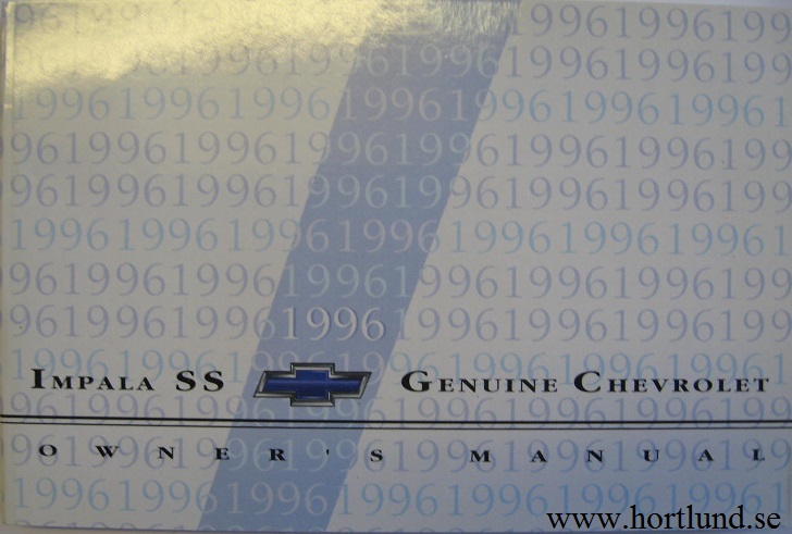 1996 Chevrolet Impala SS Owner's Manual