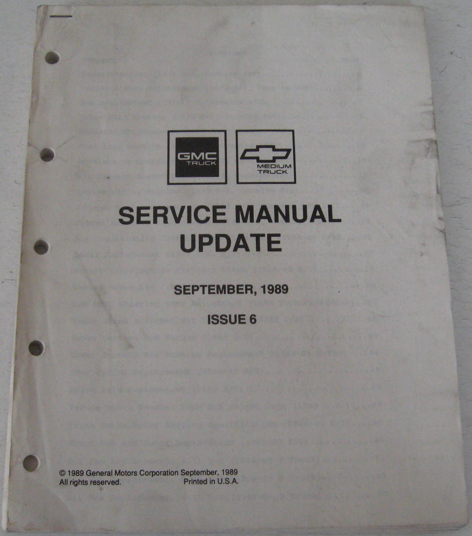 1990 Chevrolet och GMC Service Manual Update