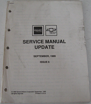 1990 Chevrolet och GMC Service Manual Update