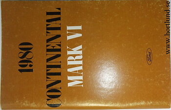 1980 Lincoln Continental Mark VI Owners Manual