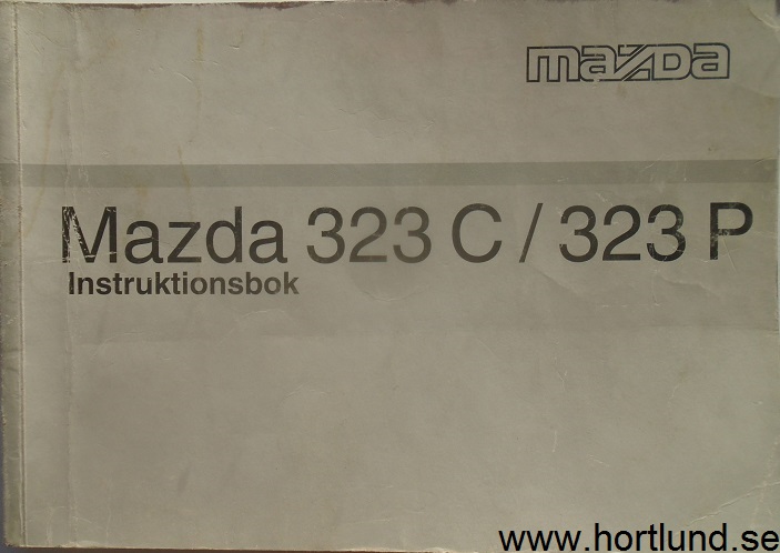 1997 1998 Mazda 323 C / 323 P Instruktionsbok