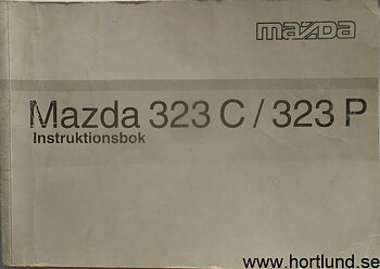 1997 1998 Mazda 323 C / 323 P Instruktionsbok