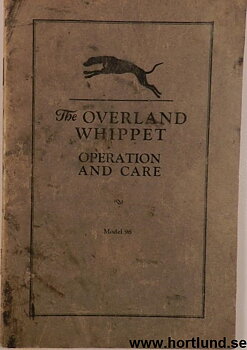 1928 Overland Whippet Model 96 Operation and care