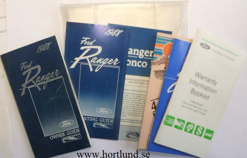 1988 Ford Ranger Owner Guide