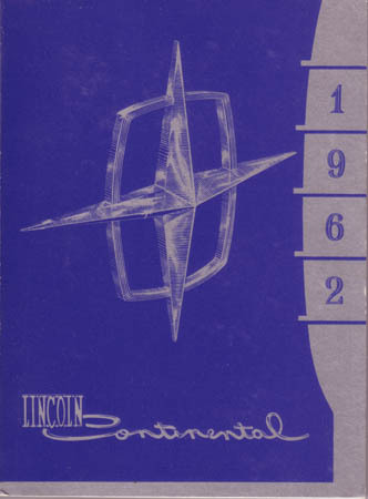 1962 Lincoln Continental Owners Manual