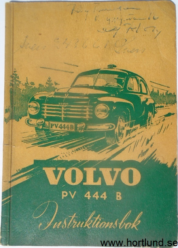 1951 Volvo PV 444 B Instruktionsbok
