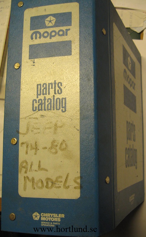 1974 - 1980 Jeep Parts Catalog alla modeller