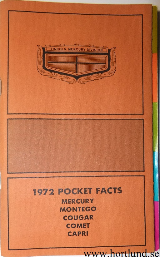 1972 Mercury Pocket Facts